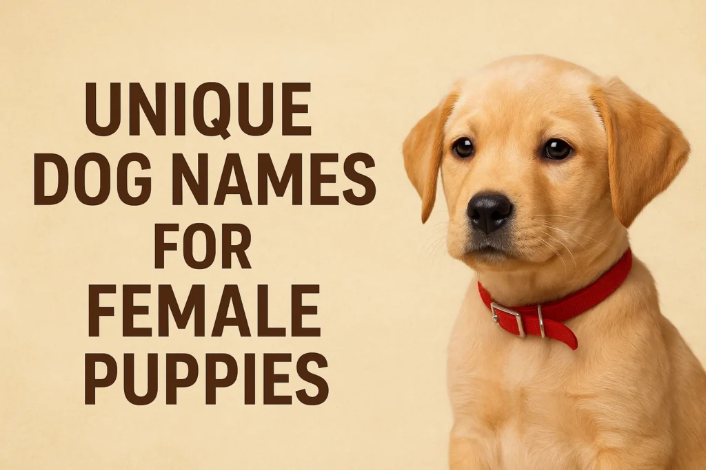 Unique dog names for female puppies – creative, stylish, and cute naming ideas for your pup.